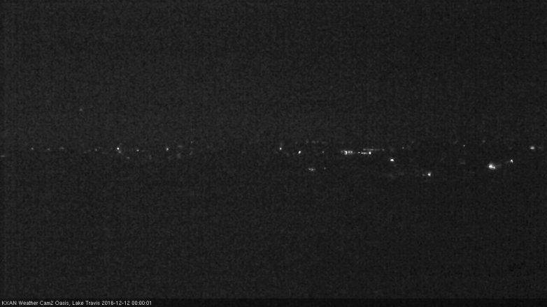Lake Travis webcam, December 11, 2016 11:25 PM CT