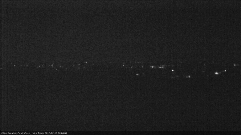 Lake Travis webcam, December 11, 2016 11:35 PM CT