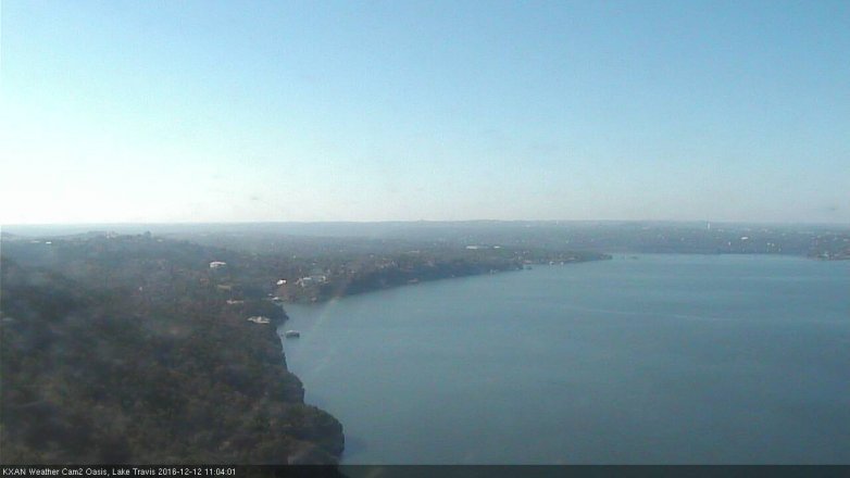 Lake Travis webcam, December 12, 2016 10:15 AM CT