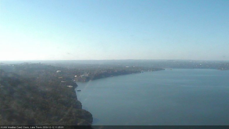 Lake Travis webcam, December 12, 2016 10:25 AM CT
