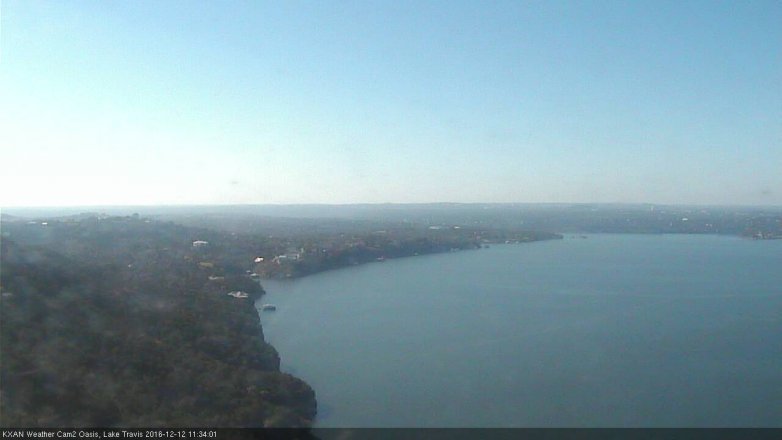 Lake Travis webcam, December 12, 2016 10:45 AM CT