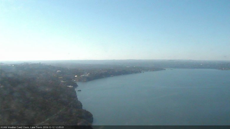 Lake Travis webcam, December 12, 2016 11:10 AM CT