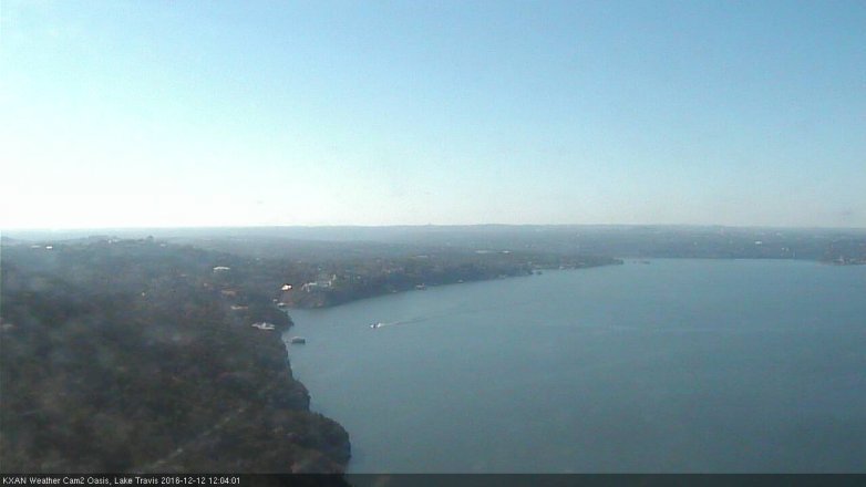 Lake Travis webcam, December 12, 2016 11:35 AM CT