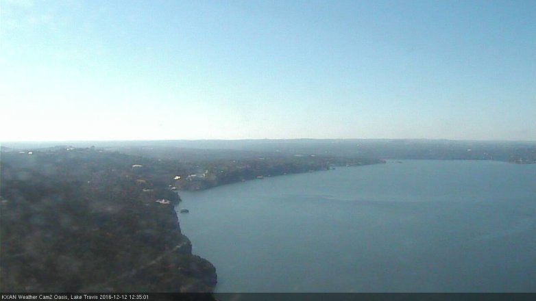 Lake Travis webcam, December 12, 2016 11:40 AM CT