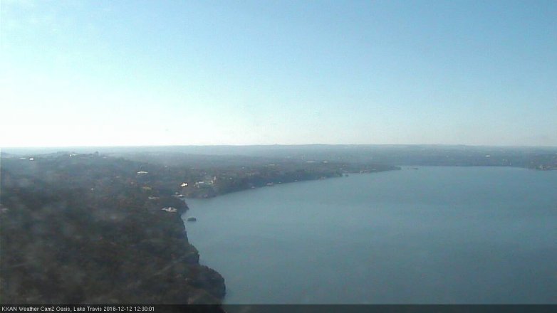 Lake Travis webcam, December 12, 2016 11:50 AM CT