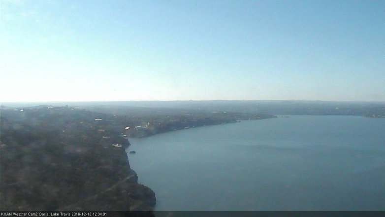 Lake Travis webcam, December 12, 2016 12:00 PM CT