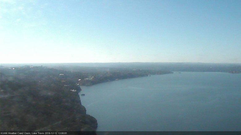 Lake Travis webcam, December 12, 2016 12:15 PM CT