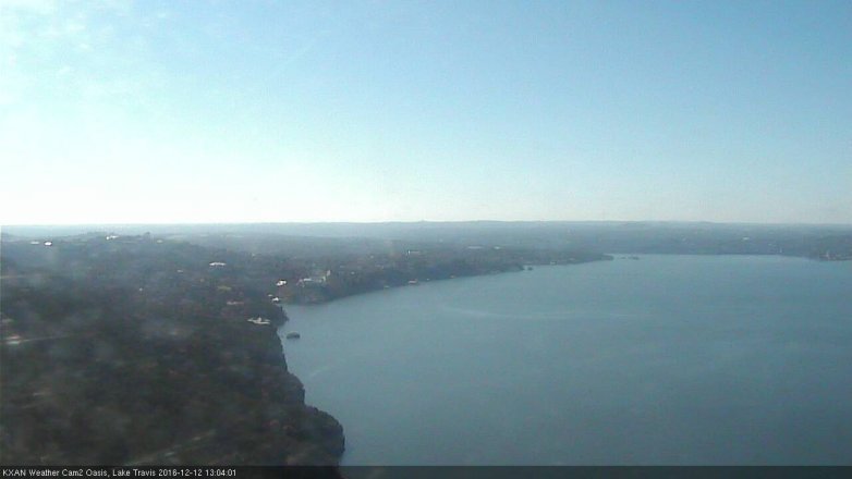 Lake Travis webcam, December 12, 2016 12:30 PM CT