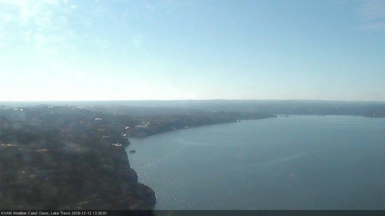 Lake Travis webcam, December 12, 2016 12:35 PM CT