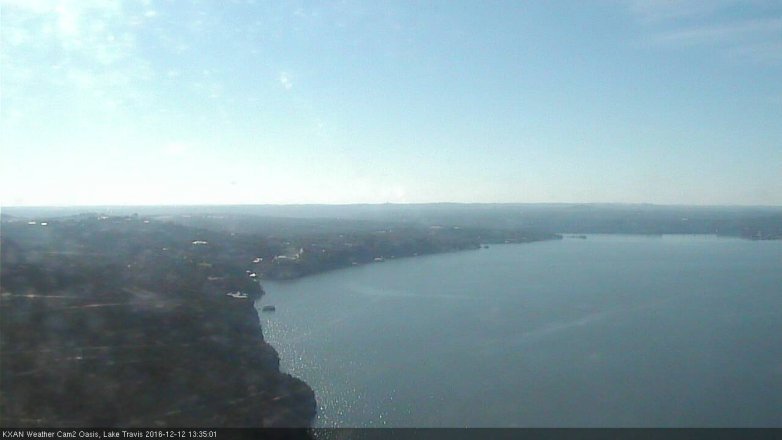 Lake Travis webcam, December 12, 2016 12:55 PM CT