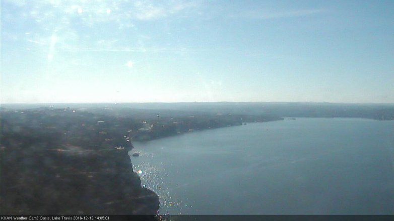 Lake Travis webcam, December 12, 2016 1:10 PM CT