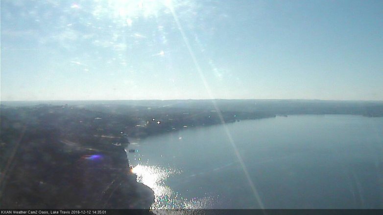 Lake Travis webcam, December 12, 2016 2:05 PM CT