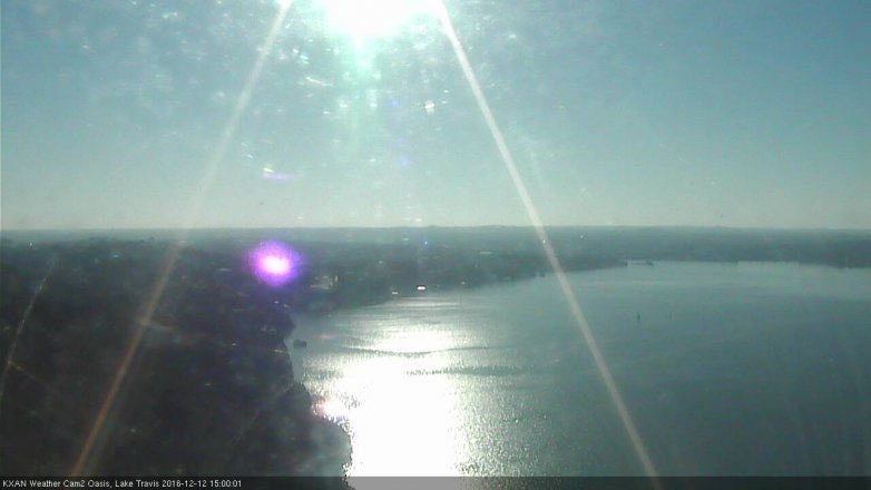Lake Travis webcam, December 12, 2016 2:20 PM CT