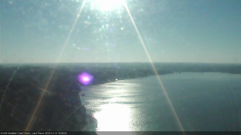 Lake Travis webcam, December 12, 2016 2:25 PM CT