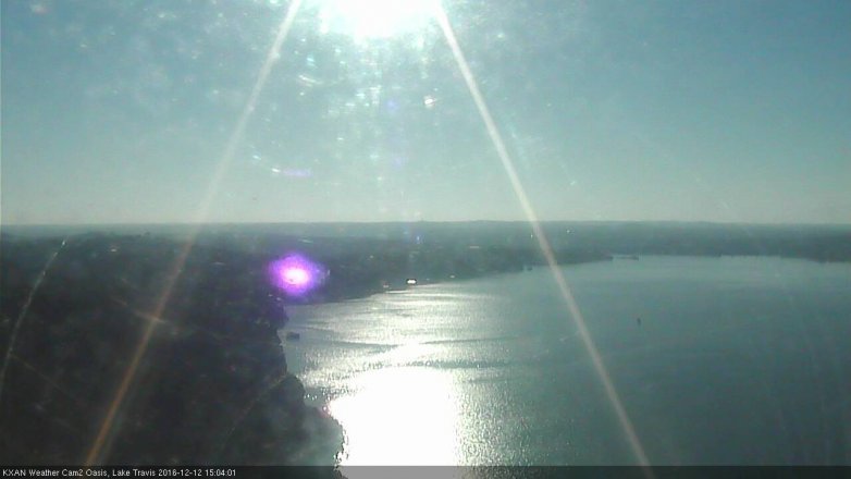 Lake Travis webcam, December 12, 2016 2:35 PM CT