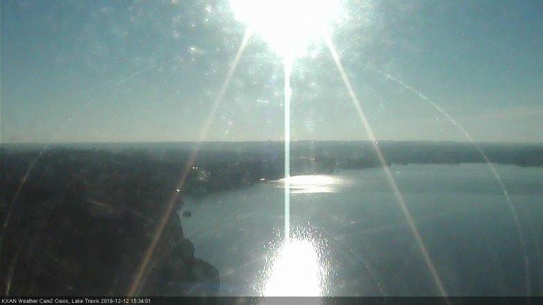 Lake Travis webcam, December 12, 2016 3:00 PM CT