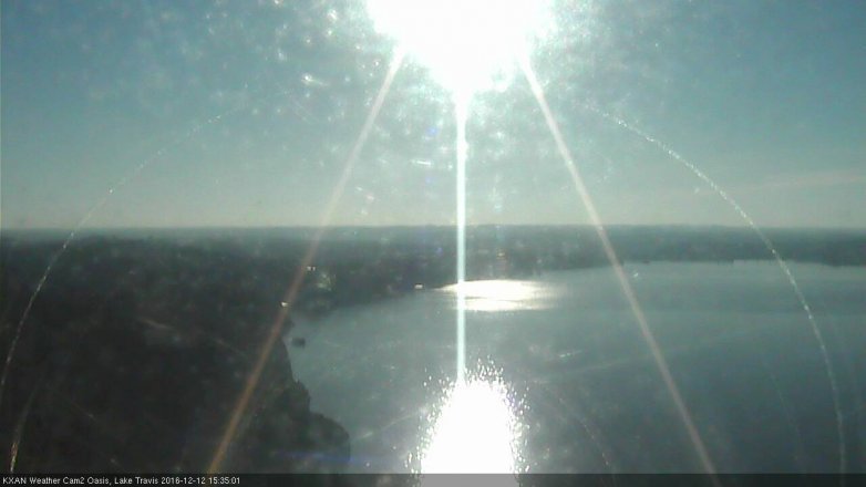 Lake Travis webcam, December 12, 2016 3:05 PM CT