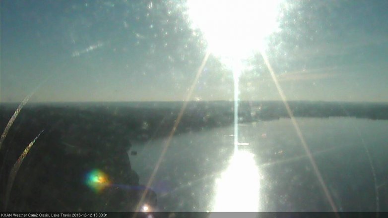 Lake Travis webcam, December 12, 2016 3:15 PM CT