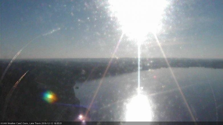 Lake Travis webcam, December 12, 2016 3:30 PM CT