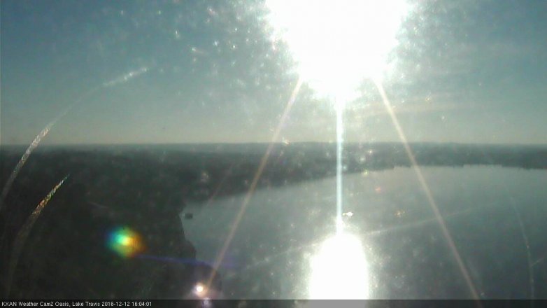 Lake Travis webcam, December 12, 2016 3:35 PM CT
