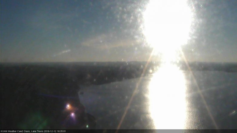 Lake Travis webcam, December 12, 2016 3:45 PM CT