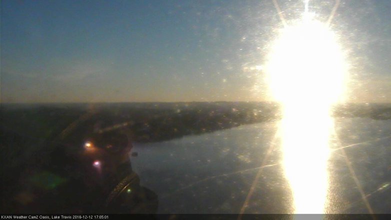 Lake Travis webcam, December 12, 2016 4:30 PM CT