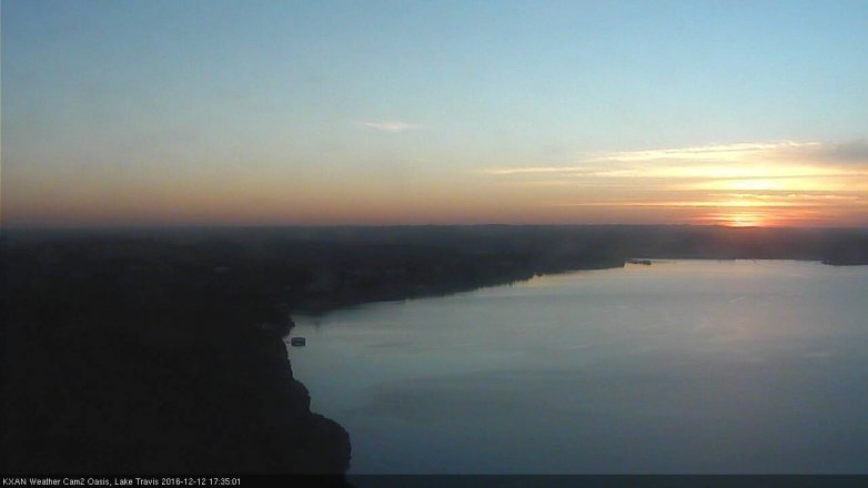 Lake Travis webcam, December 12, 2016 4:45 PM CT