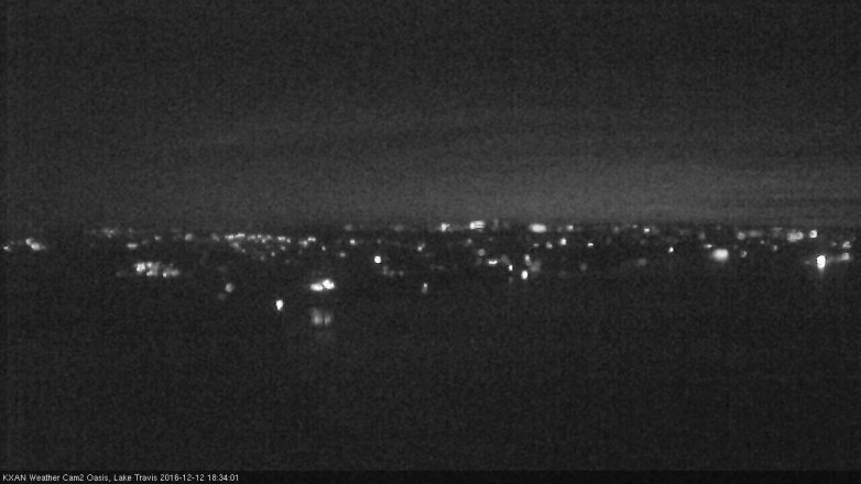 Lake Travis webcam, December 12, 2016 6:05 PM CT