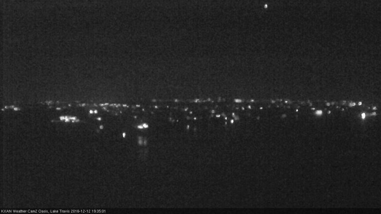 Lake Travis webcam, December 12, 2016 7:05 PM CT