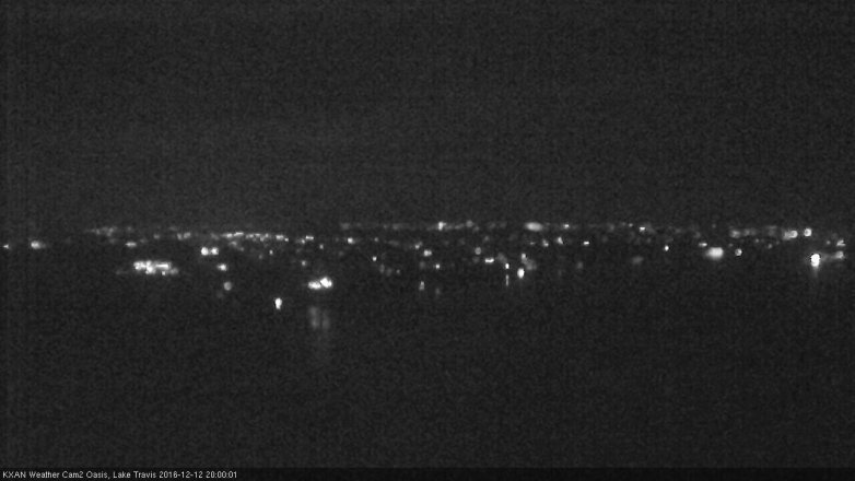 Lake Travis webcam, December 12, 2016 7:10 PM CT