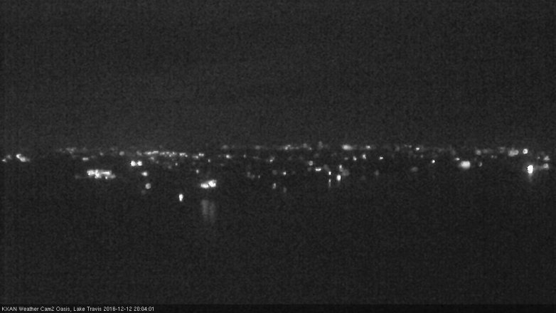 Lake Travis webcam, December 12, 2016 7:25 PM CT