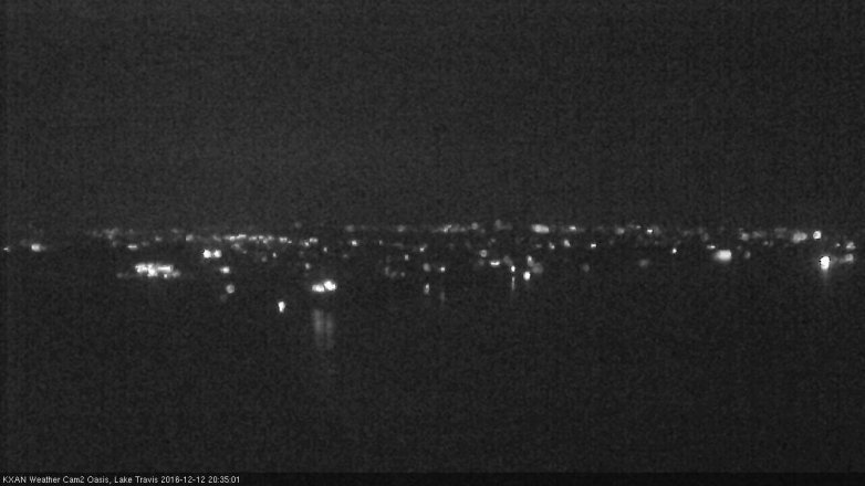 Lake Travis webcam, December 12, 2016 8:05 PM CT