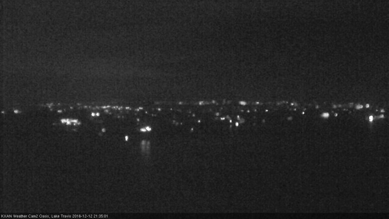 Lake Travis webcam, December 12, 2016 8:45 PM CT