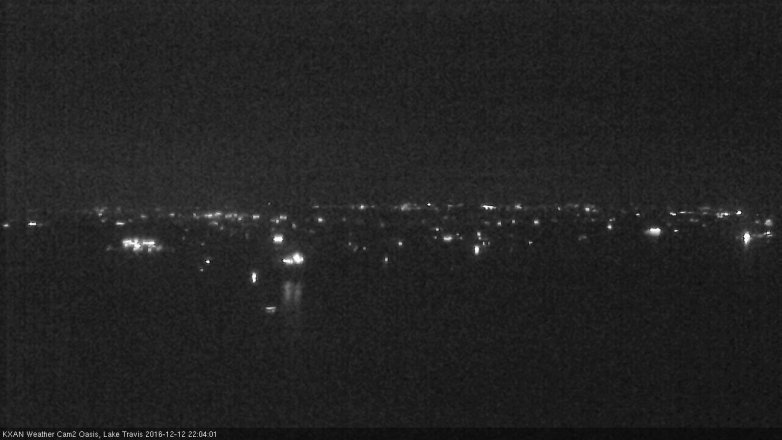 Lake Travis webcam, December 12, 2016 9:10 PM CT