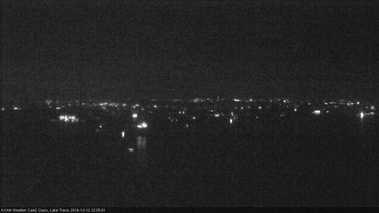 Lake Travis webcam, December 12, 2016 9:15 PM CT
