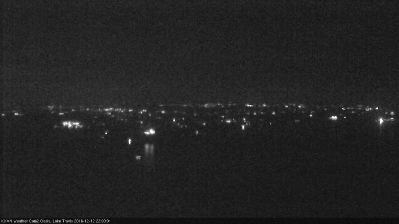 Lake Travis webcam, December 12, 2016 9:20 PM CT