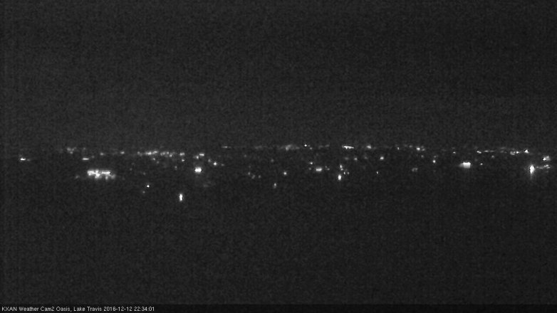 Lake Travis webcam, December 12, 2016 9:45 PM CT