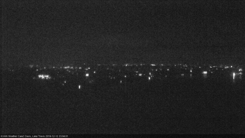 Lake Travis webcam, December 12, 2016 10:25 PM CT