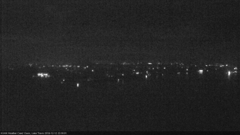 Lake Travis webcam, December 12, 2016 10:35 PM CT