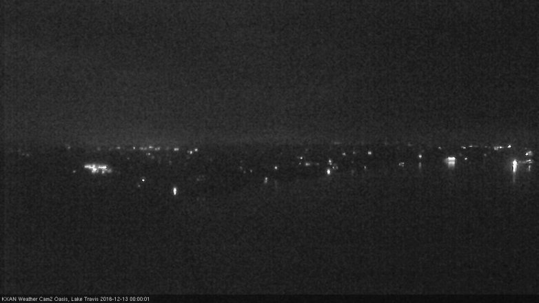 Lake Travis webcam, December 12, 2016 11:10 PM CT