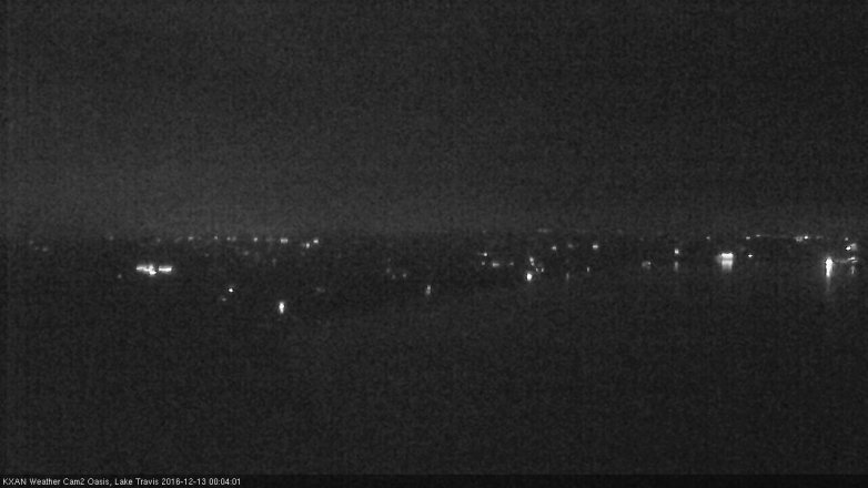Lake Travis webcam, December 12, 2016 11:15 PM CT