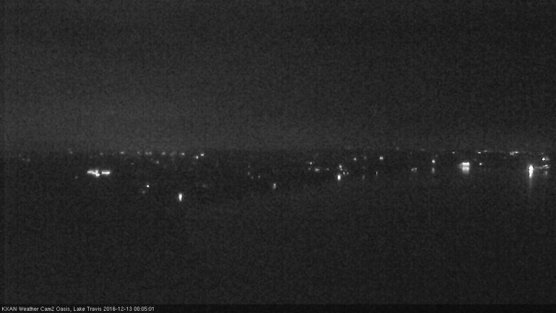 Lake Travis webcam, December 12, 2016 11:20 PM CT