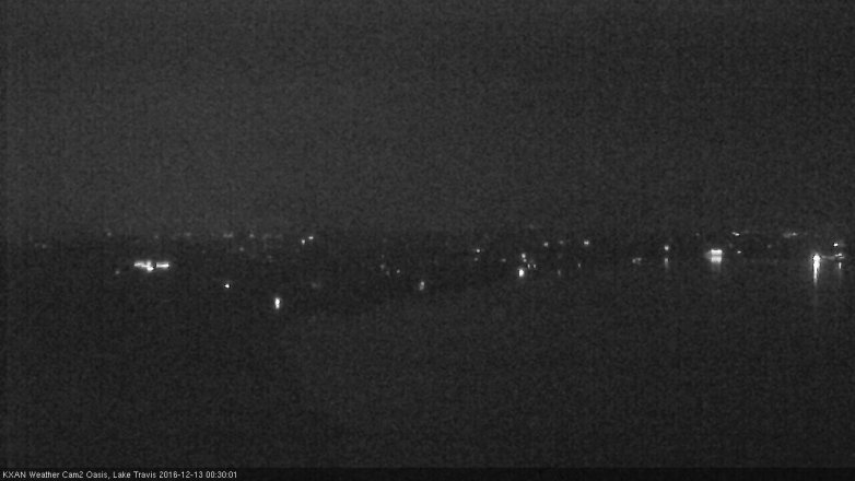 Lake Travis webcam, December 12, 2016 11:35 PM CT