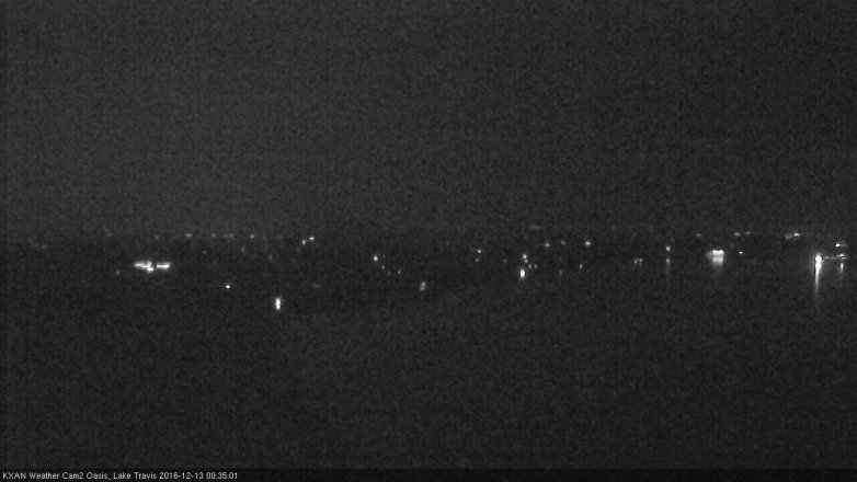 Lake Travis webcam, December 12, 2016 11:55 PM CT
