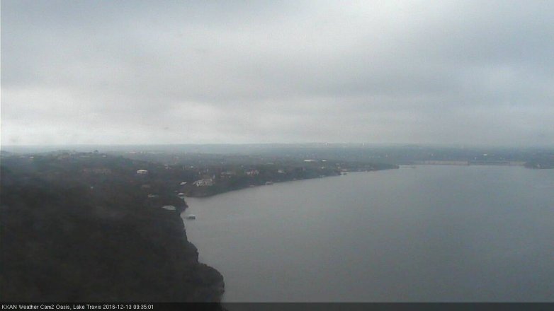 Lake Travis webcam, December 13, 2016 9:00 AM CT