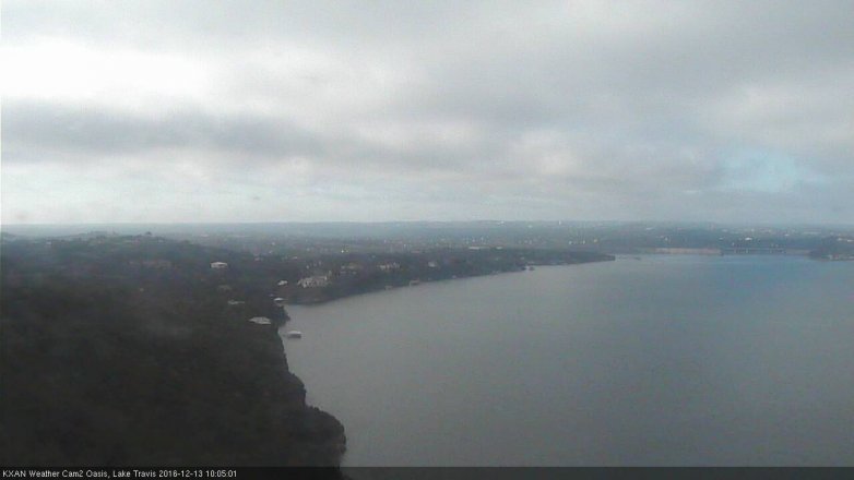 Lake Travis webcam, December 13, 2016 9:20 AM CT