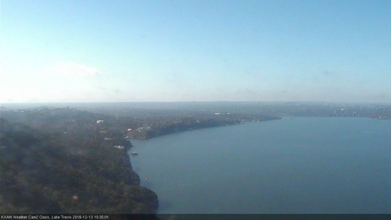 Lake Travis webcam, December 13, 2016 9:40 AM CT