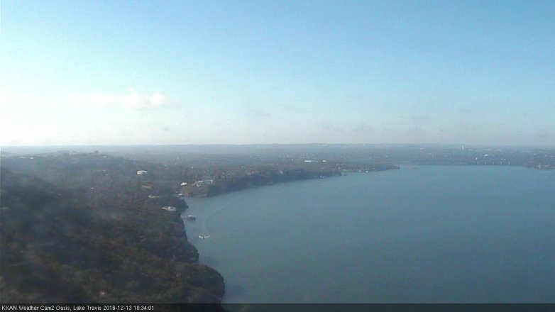 Lake Travis webcam, December 13, 2016 9:45 AM CT