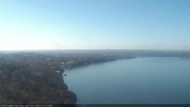 Lake Travis webcam, December 13, 2016 10:50 AM CT
