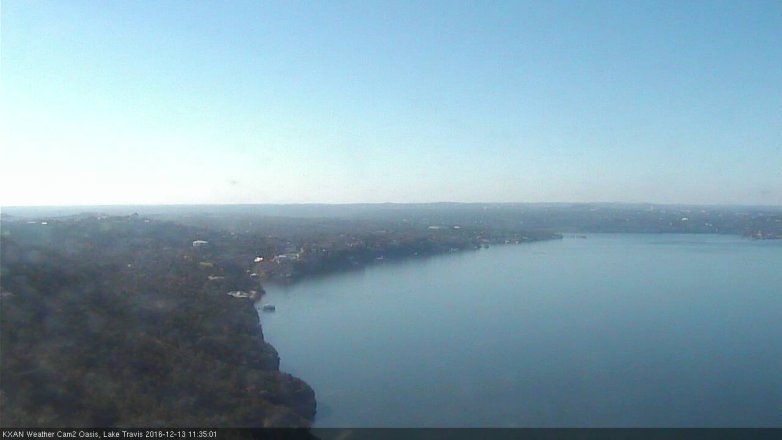 Lake Travis webcam, December 13, 2016 11:00 AM CT